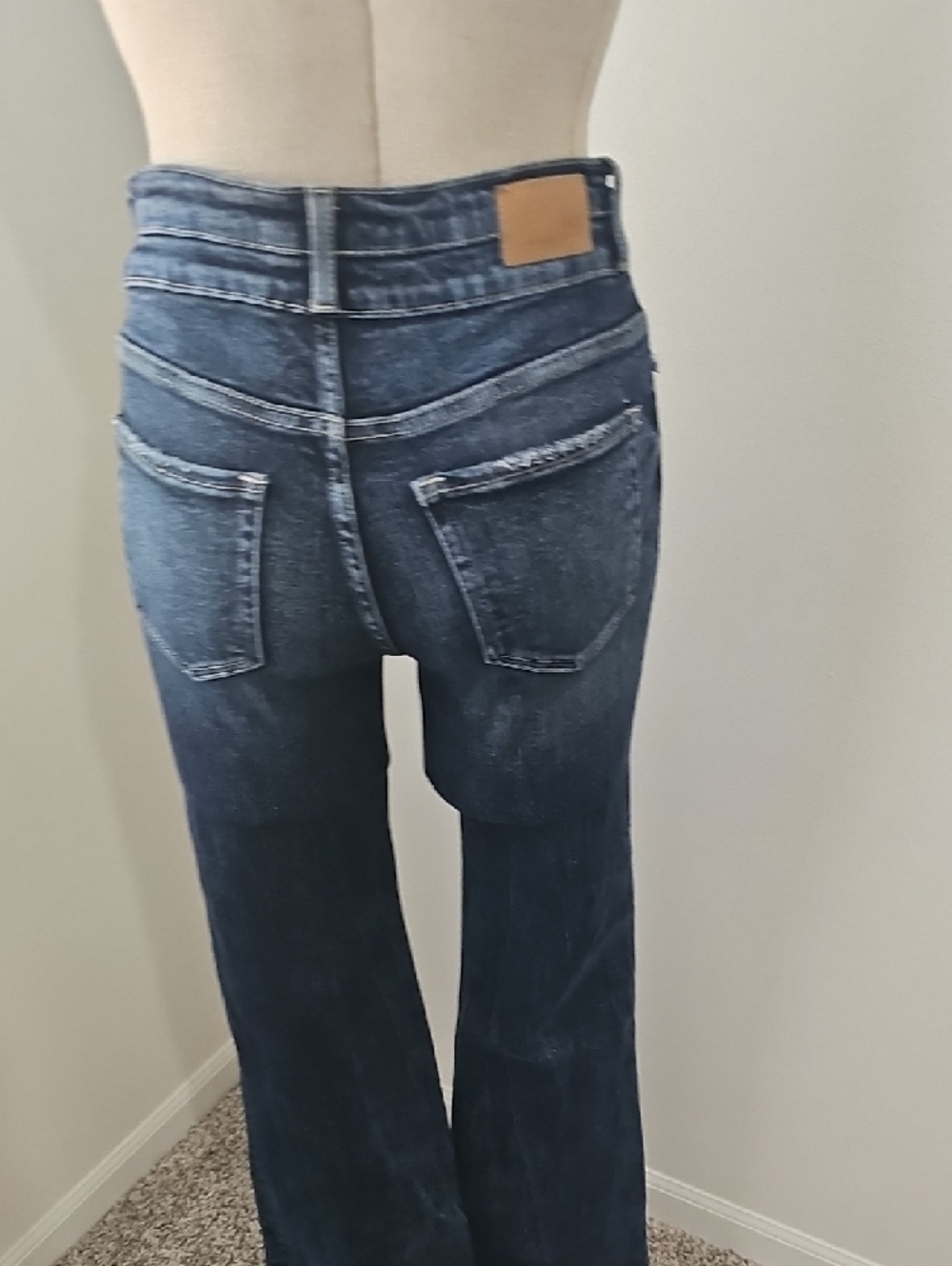 Buckle Distressed Bootcut Jeans - Picture 5 of 9